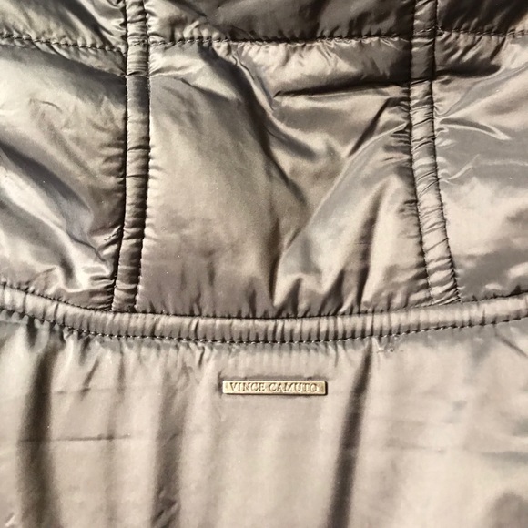 VINCE CAMUTO MENS BLACK VEST WITH FUR LINING - Picture 8 of 9